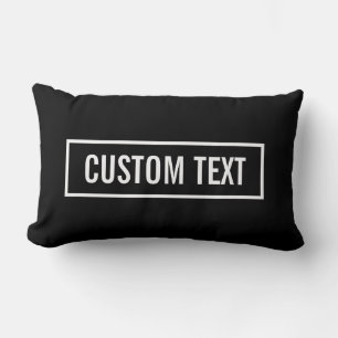 Coussin Rectangle Texte éditable moderne dans un cadre de style logo