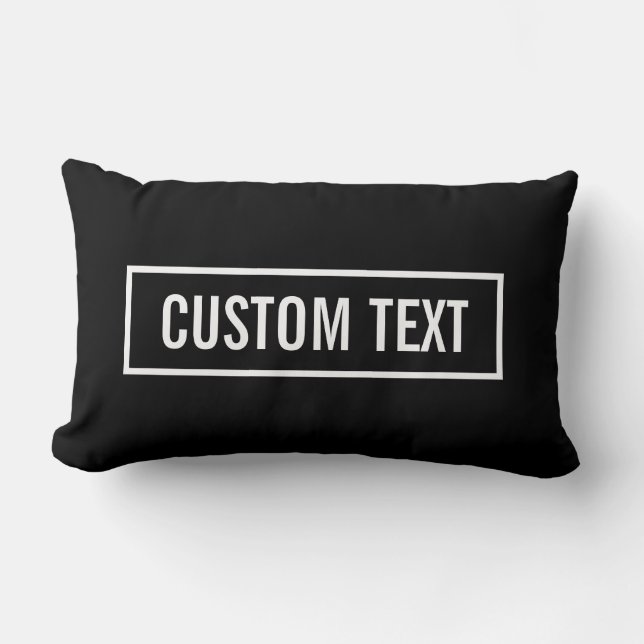 Coussin Rectangle Texte modifiable moderne dans le cadre style logo  (Recto)