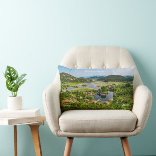 Coussin Rectangle Texte personnalisé Monténégro