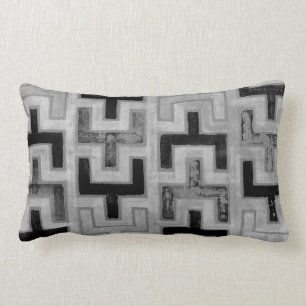 Coussin Rectangle Textile de boue africain avec Motifs géométriques