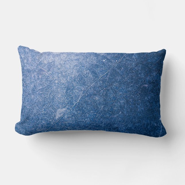 Coussin Rectangle textile floral noir et blanc (Recto)
