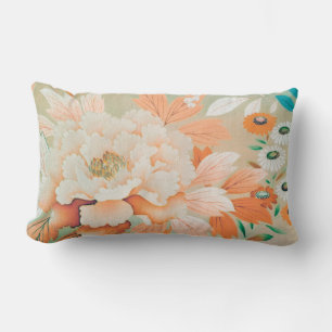 Coussin Rectangle Textile japonais vintage, Floral