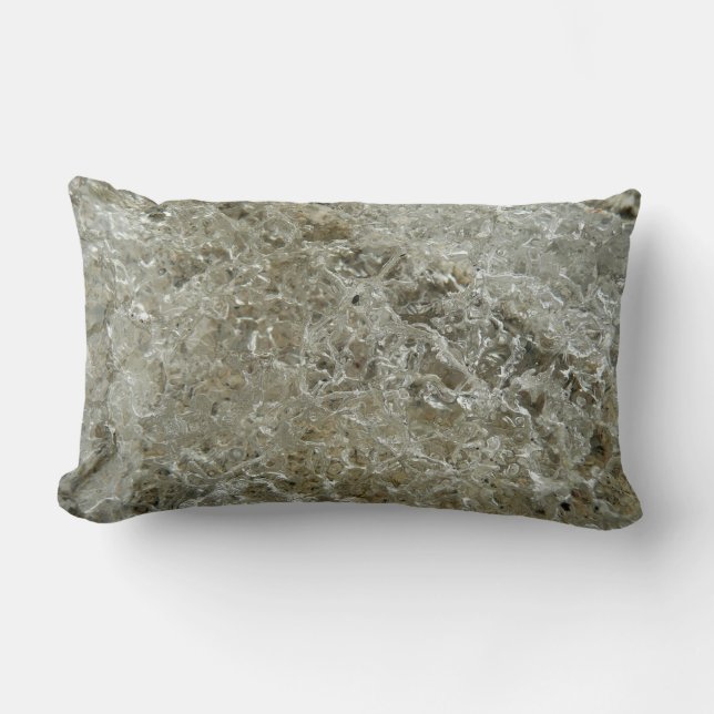 Coussin Rectangle Texture de glace glaciaire abstraite de la nature (Recto)