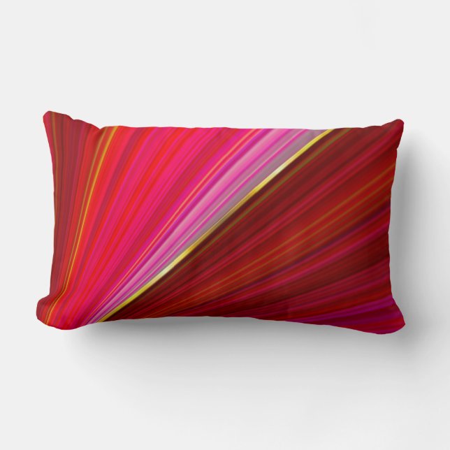 Coussin Rectangle Texture rouge géométrique de gradient abstrait (Recto)