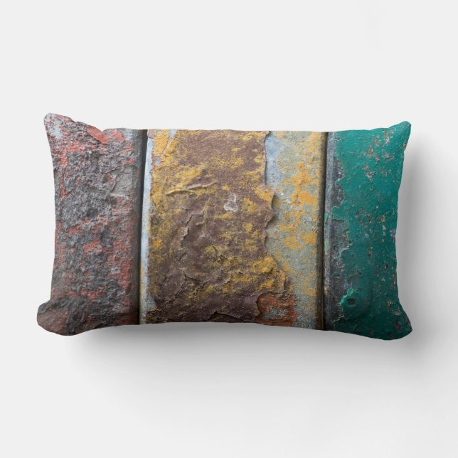 Coussin Rectangle Texture Rustique Avec Peinture De Flaquage Sur Mét (Recto)