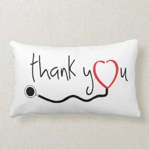 Coussin Rectangle Thank You Nurses. Merci aux infirmières.