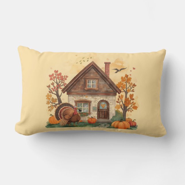 Coussin Rectangle Thanksgiving Bliss et la patrie (Recto)