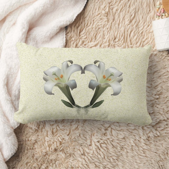 Coussin Rectangle The White Lily - (Couverture)