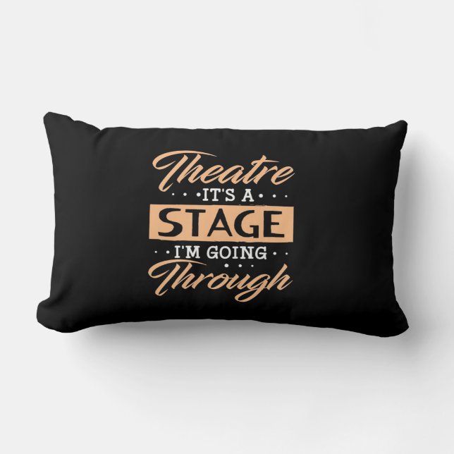 Coussin Rectangle Théâtre C'Est Un Acteur De Scène Sont En Train De  (Recto)