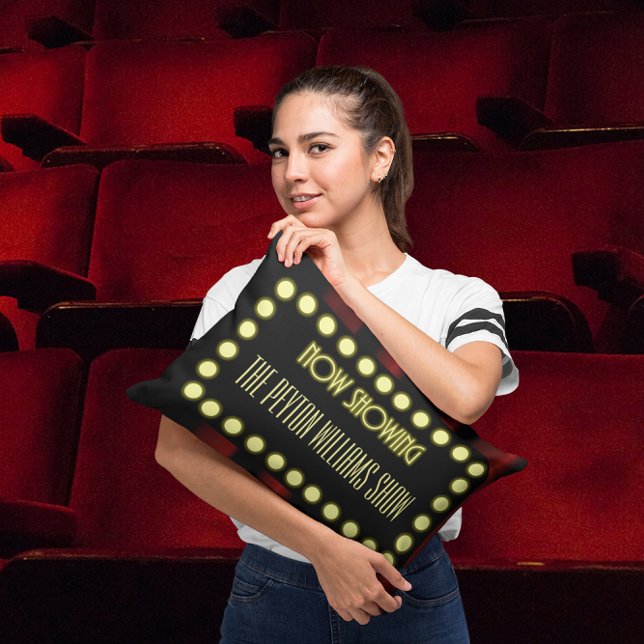 Coussin Rectangle Théâtre de cinéma hollywoodien personnalisé (Créateur téléchargé)