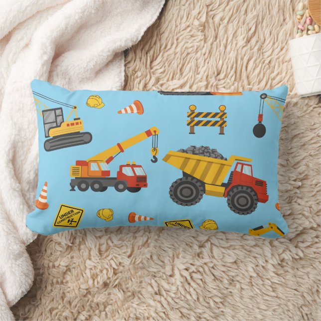 Coussin Rectangle Thème de construction Bleu (Couverture)