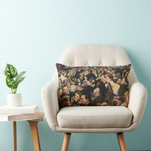 Coussin Rectangle Thème de fête élégante Hollywood Vintage avec ball