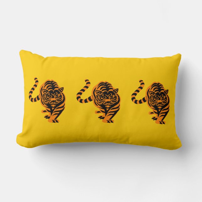 Coussin Rectangle Tiger Stripes Art Smart School Teacher Destiny (Recto)