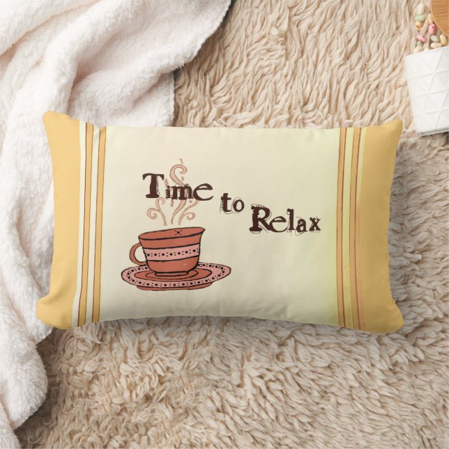 Coussin Rectangle Time to Relax "Chocolate Bar" Lumbar Pillow (Couverture)