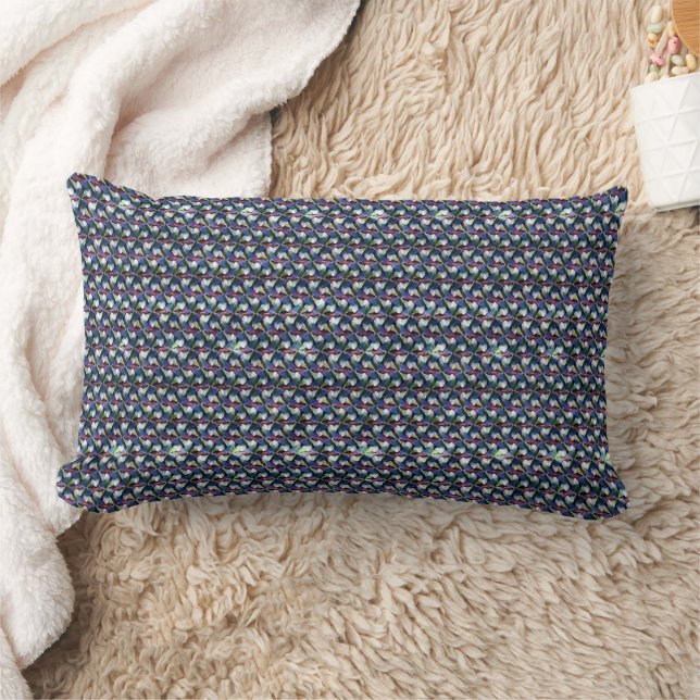 Coussin Rectangle Tissage de prisme de minuit Motif géométrique abst (Couverture)