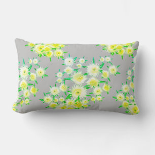 Coussin Rectangle Tissu à motif de feuilles et fleurs de figues acid