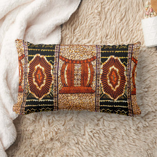 Coussin Rectangle Titre Élégance Afrocentrique dans des Neutres Terr