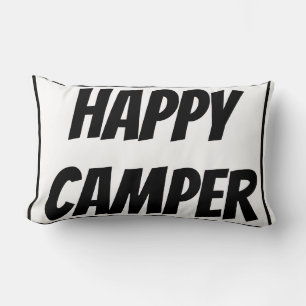 Coussin Rectangle Titre : Joyeux Campeur Drôle de Camping Aventure E