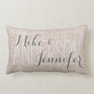 Coussin Rectangle Toile de jute-comme personnalisez le cadeau de