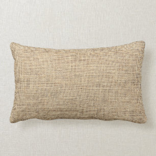 Coussin Rectangle Toile de jute rustique de cru de pays