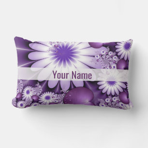 Coussin Rectangle Tomber dans l'amour Fleurs d'art Abstraites & Coeu