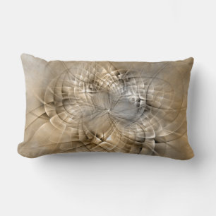 Coussin Rectangle Tons Terre Abstrait Art fractal moderne Texture