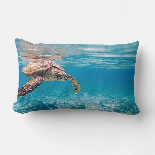 Coussin Rectangle Tortue de mer (Recto)
