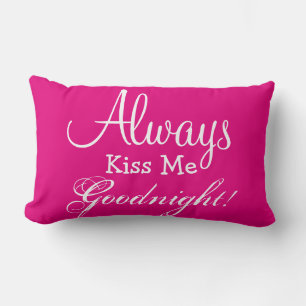 Coussin Rectangle TOUJOURS KISS ME GOODNIGHT Lumbar Jeu d'oreiller
