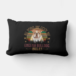 Coussin Rectangle Tous les chiens Art Cool Mais Anglais Bulldogs Règ
