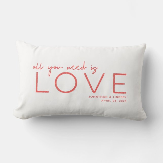 Coussin Rectangle Tout ce dont vous avez besoin est l'amour Personna (Recto)
