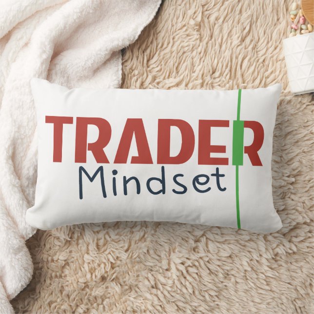 Coussin Rectangle Trader Mindset – Discipline Focused Trading (Couverture)
