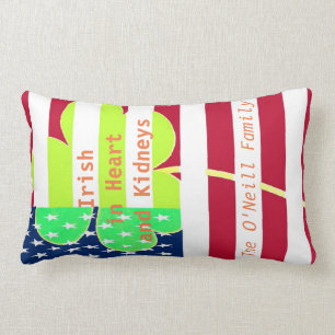 Coussin Rectangle Trèfle irlandais St Patrick de shamrock de drapea