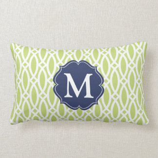 Coussin Rectangle Treillis moderne vert élégant personnalisé