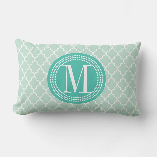 Coussin Rectangle Trellis marocain en bon état de tuiles (Recto)