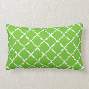 Coussin Rectangle Trellis vert pomme