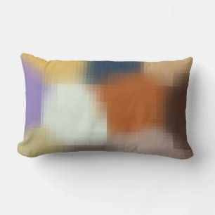 Coussin Rectangle Trendy Blue Purple Orange Beige Stylish Pattern