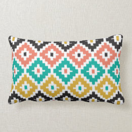 Coussin Rectangle Tribal Aztèque Mexicaine Imprimer Motif Diamond Ik