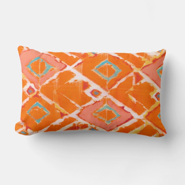 Coussin Rectangle Tribal Orange II (Recto)