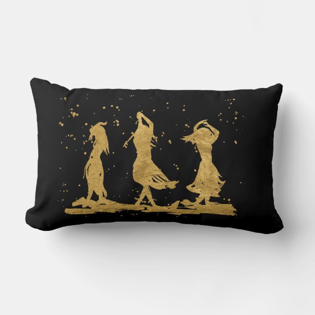 Coussin Rectangle Trois Danseurs d'or (Recto)