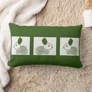 Coussin Rectangle Trois lapins adorables