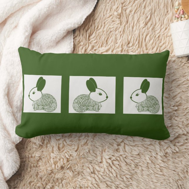 Coussin Rectangle Trois lapins adorables (Couverture)