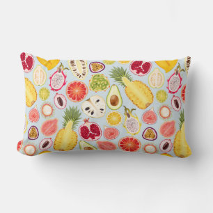 Coussin Rectangle Tropcal Fruit Lumbar Pillow