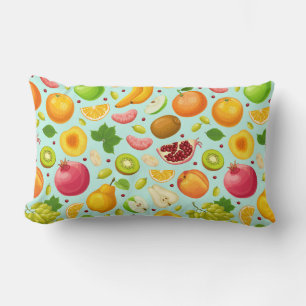 Coussin Rectangle Tropcal Fruit Lumbar Pillow