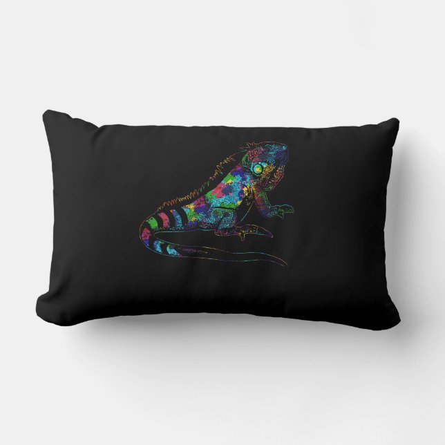 Coussin Rectangle Tropique Reptile Zoo Keeper Idée cadeau Iguana Pre (Recto)