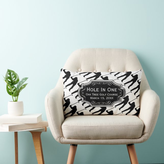 Coussin Rectangle Trou Personnalisé Dans Un Homme Cave GOLFER'S Lodg (Chaise)