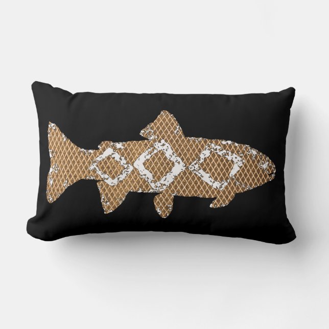 Coussin Rectangle Truitte de Moss Rock (Recto)