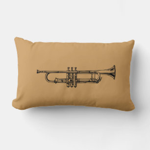 Coussin Rectangle Trumpet jazz cool instrument