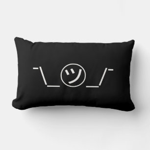 Coussin Rectangle Tsu Kana Shrug Emoticon -\_ ㋡_/+Japonais Kaomoji