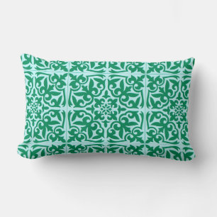 Coussin Rectangle Tuile marocaine - turquoise et aqua