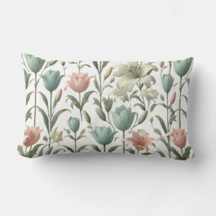 Coussin Rectangle Tulipe et motif floral Lily doux